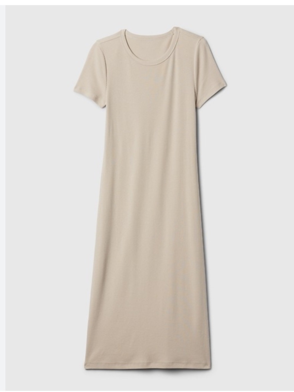 Gap Petite Modern Rib Midi T Shirt Dress Sz SP